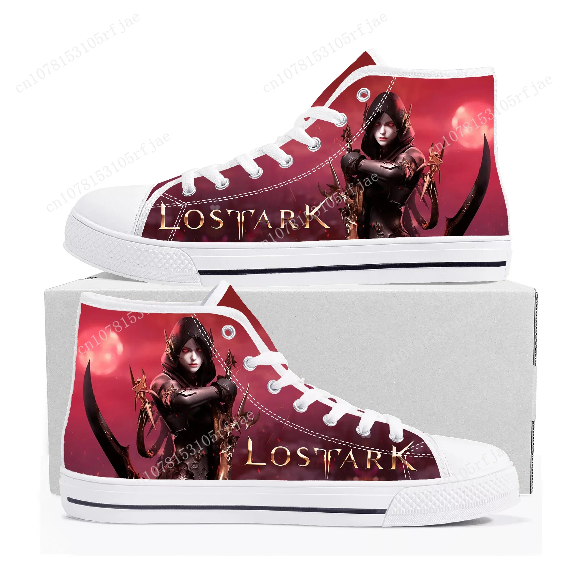 

Lost Ark High Top Sneakers Hot Cartoon 3D Game Mens Womens Teenager High Quality Canvas Shoes Casual Fashion Tailor Made Sneaker