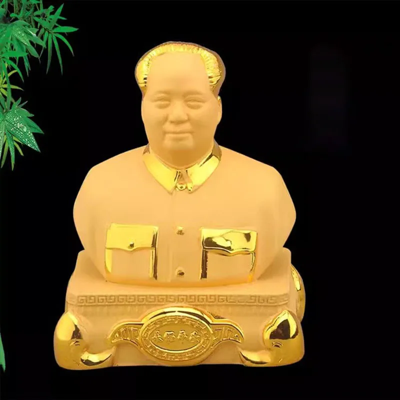 Gold Mao Figure Statue, Resin Sculpture, The great President of China, Decorative Figurine, Home, Car Ornament, Souvenir