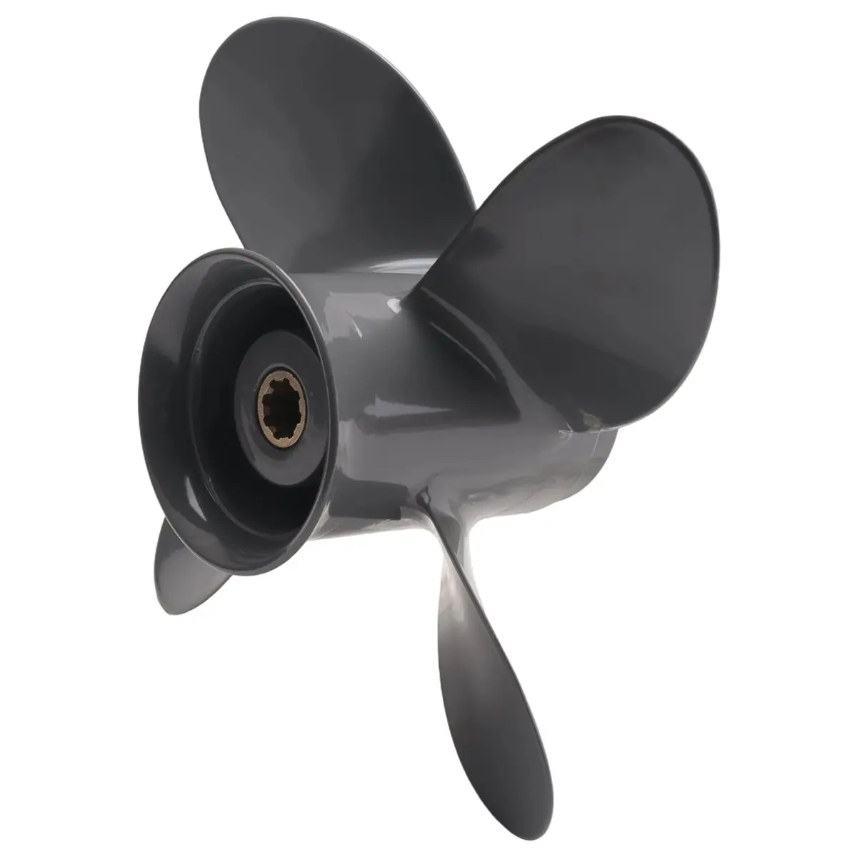 Compatible Boat Outboard Propeller 9 1/4x11 58134-ZV4-011AH for Aluminum 8HP-20HP 8 Tooth 4 Blades