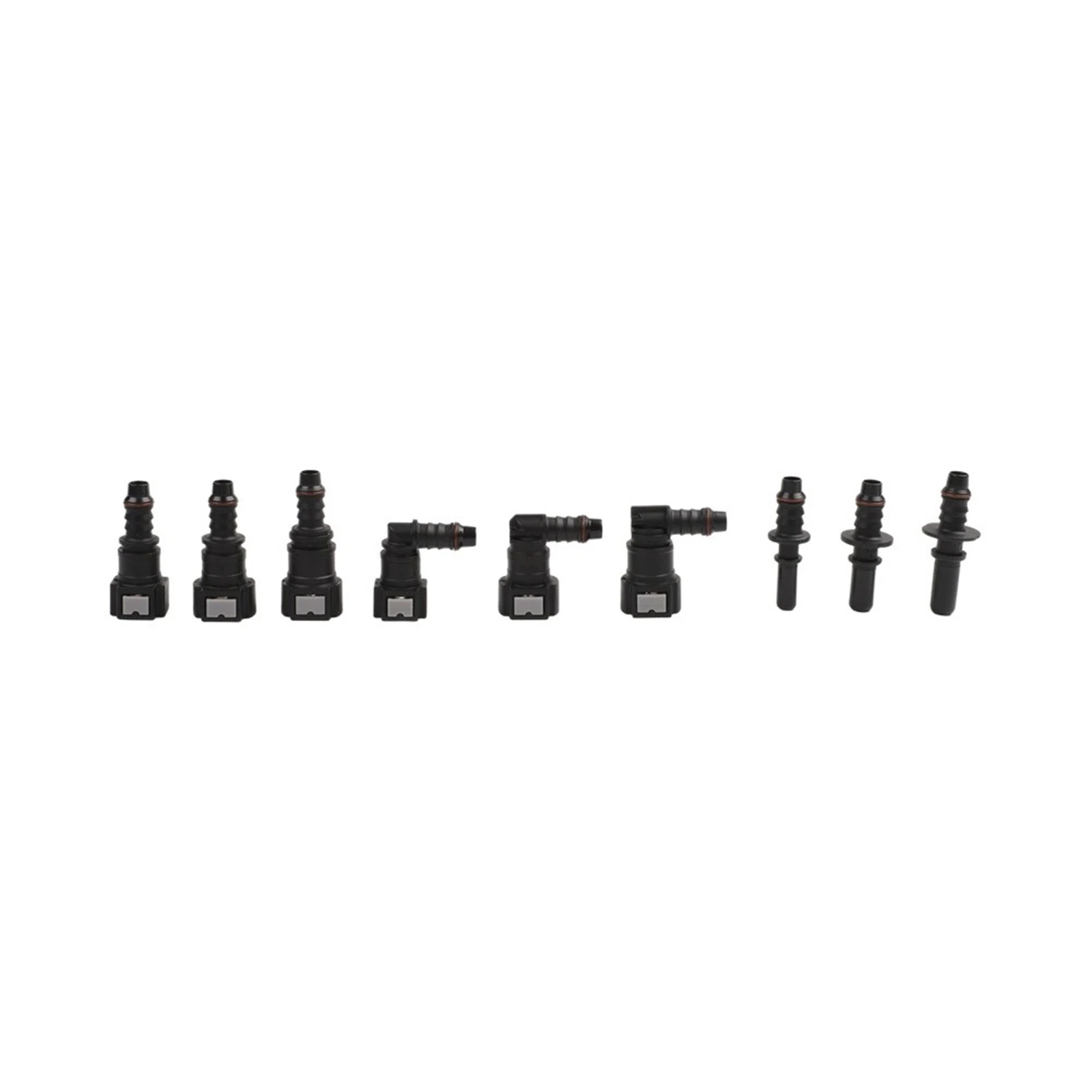 Fuel Line Quick Connect Fitting Set 30PCS Compatible with 8mm Inner Diameter Nylon Hose SAE 7.89mm 9.49mm 9.89mm Sizes