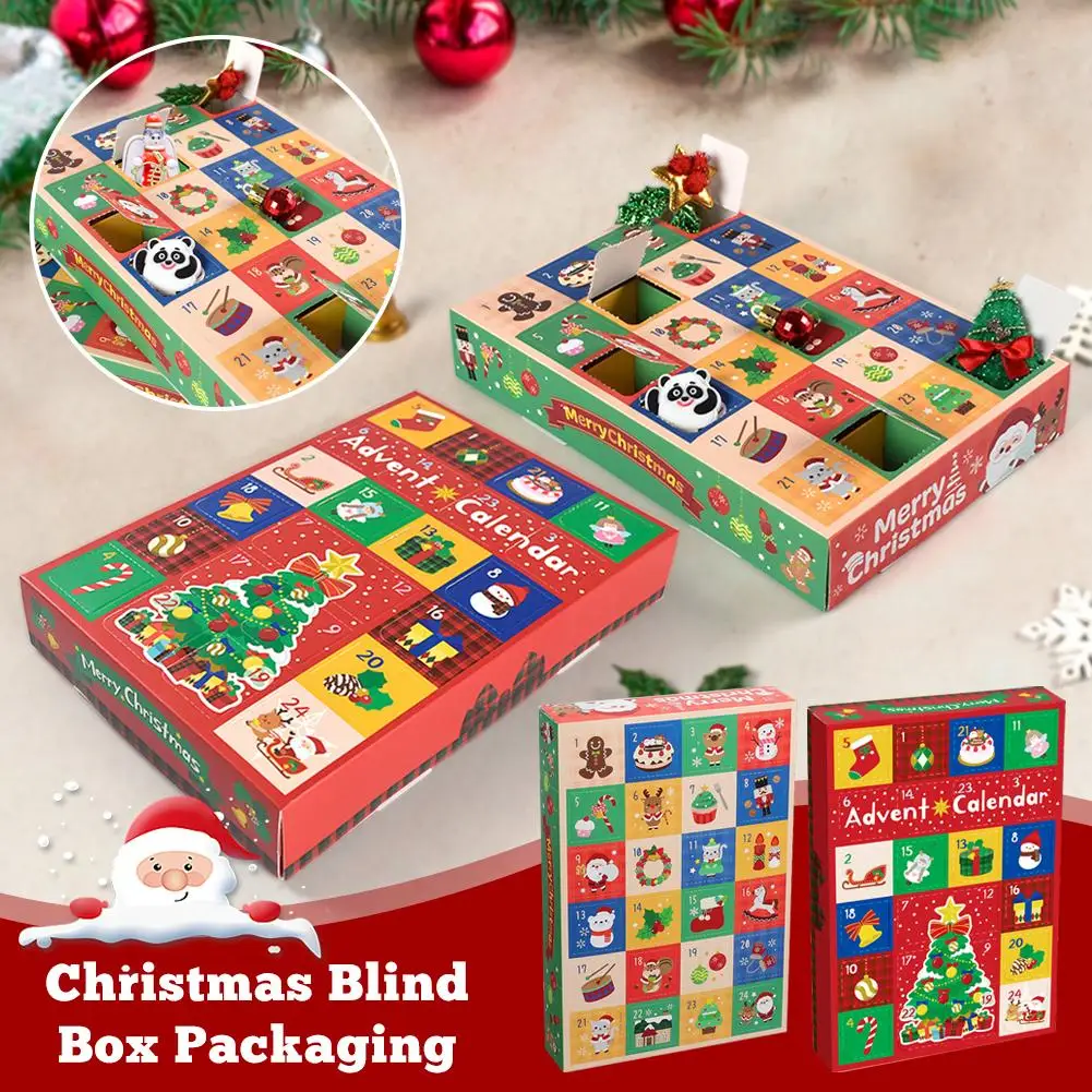 

24-Day Countdown Christmas Gift Box Blind Box Packaging Fun Punch Box Style Fun Christmas Countdown Gifts For 2025