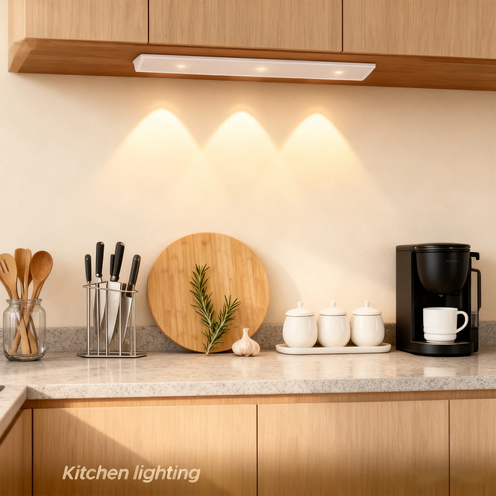 ضوء تحت الخزانة، مع مستشعر حركة يعمل بالبطارية وقابل لإعادة الشحن تحت ضوء العداد، وإضاءة خزانة قابلة للتعتيم لخزانة الملابس #4