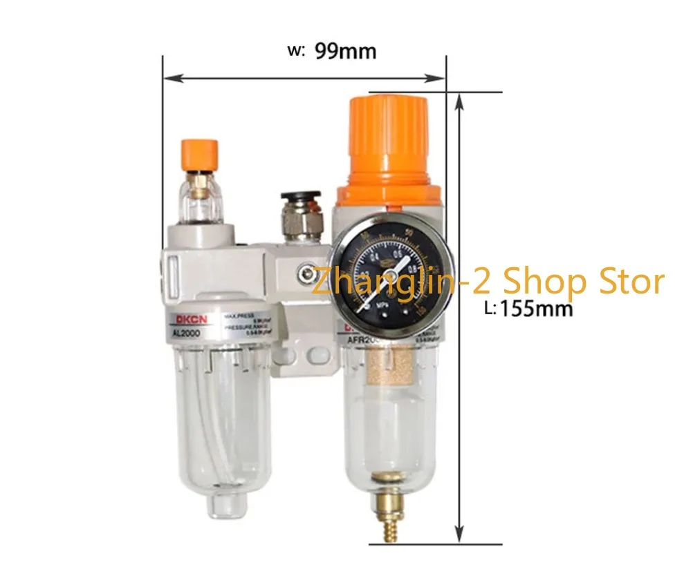 Air Compressor Air Filter Regulator Oil Water Separator Trap Filter Regulator Valve Automatic Drain Lubricator Pressure Gauge