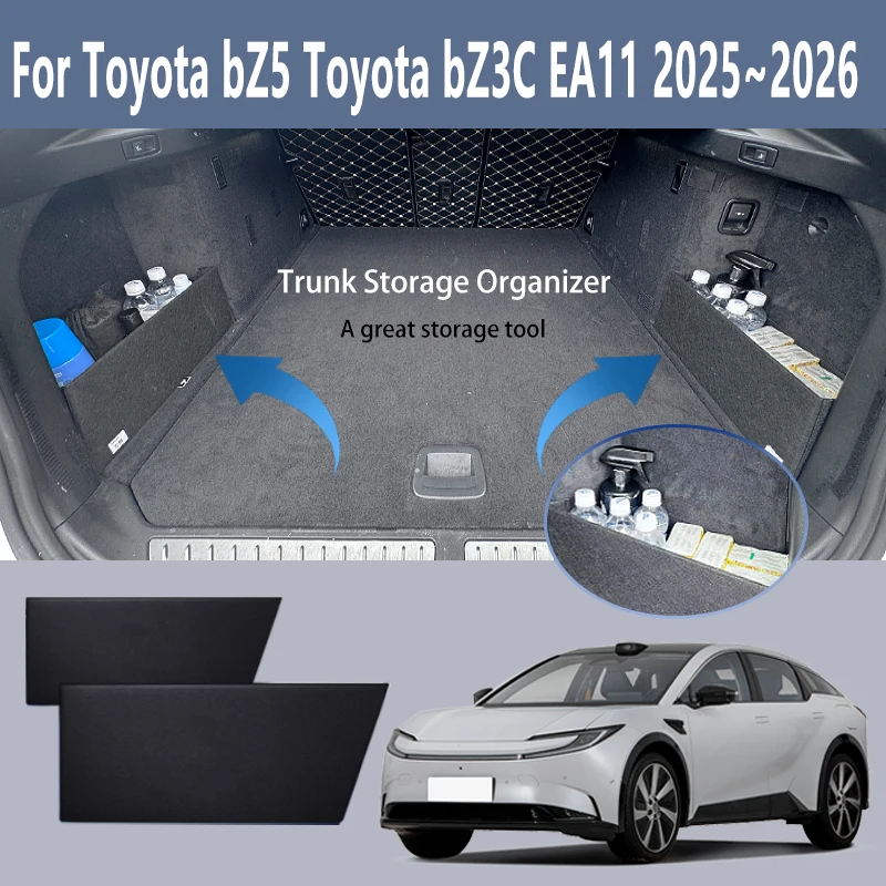 

For Toyota bZ5 Toyota bZ3C 2025~2026 Multifunction Trunk Storage Partition Storage Auto Interior Parts Organizer Car Accessories