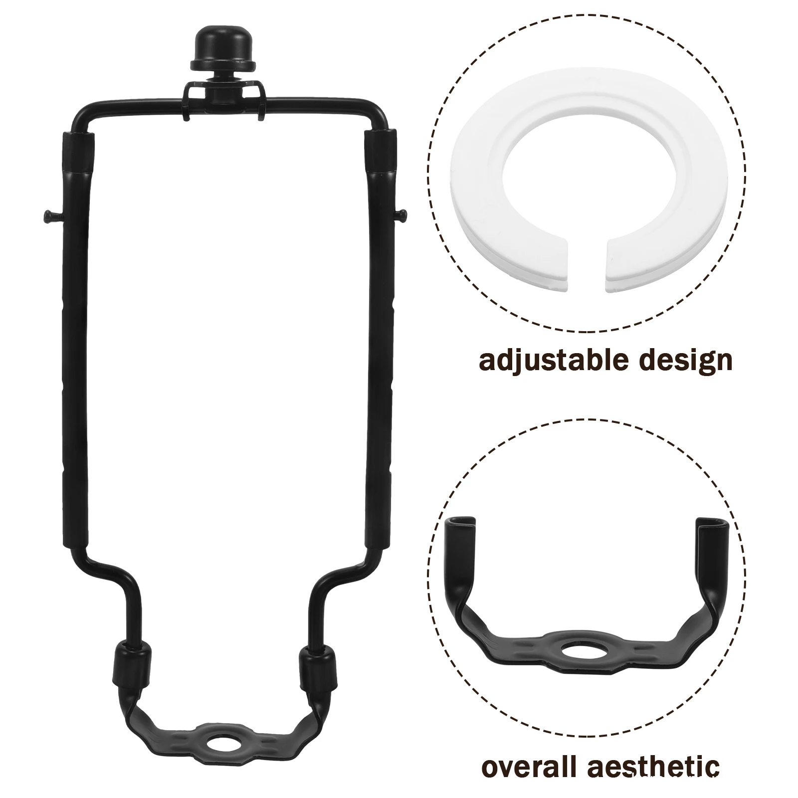 

Floor Lamp Horn Stand 42mm 36mm 10mm Hole Adjustable Iron DIY Kit Table Lamps Repair Parts Harp Bracket Lamp Shade Holder