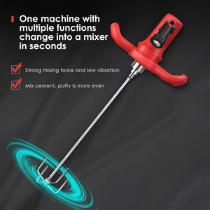 Elektrisches Zementpolieren mit Schlammmixerstange, Wandpflaster, Betonzement Mörtel, Gipspoliermaschine, AC 1700W 12 Hauptverkaufsmaschine - №5