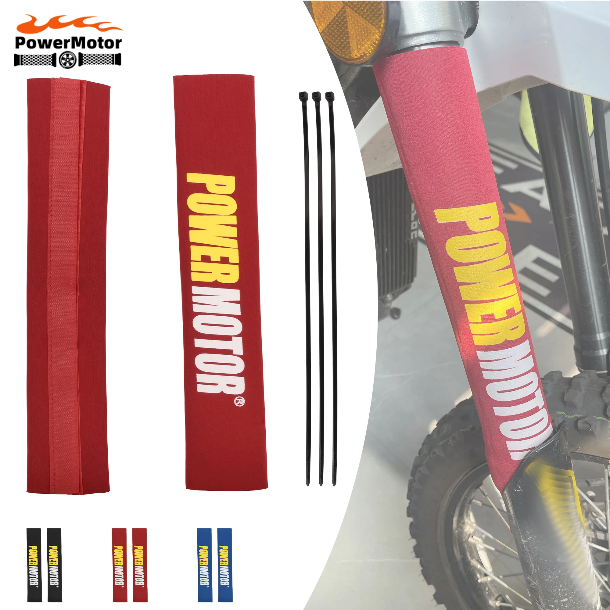 

For YZF250 CRF250 Motorcycle Front Shock Absorber Dust Cover Protector Guard Suspension Cover Motocross Dirt Bike Pit Powermotor