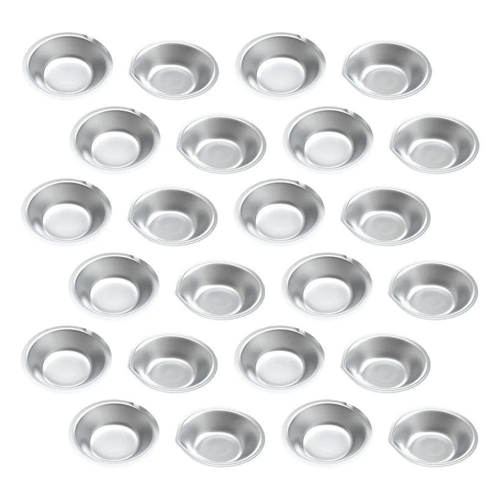 24 Pcs Stainless Steel Palette Paint with Lid Prep Bowls Makeup Mixing Containers Painting Plates Pallets Model