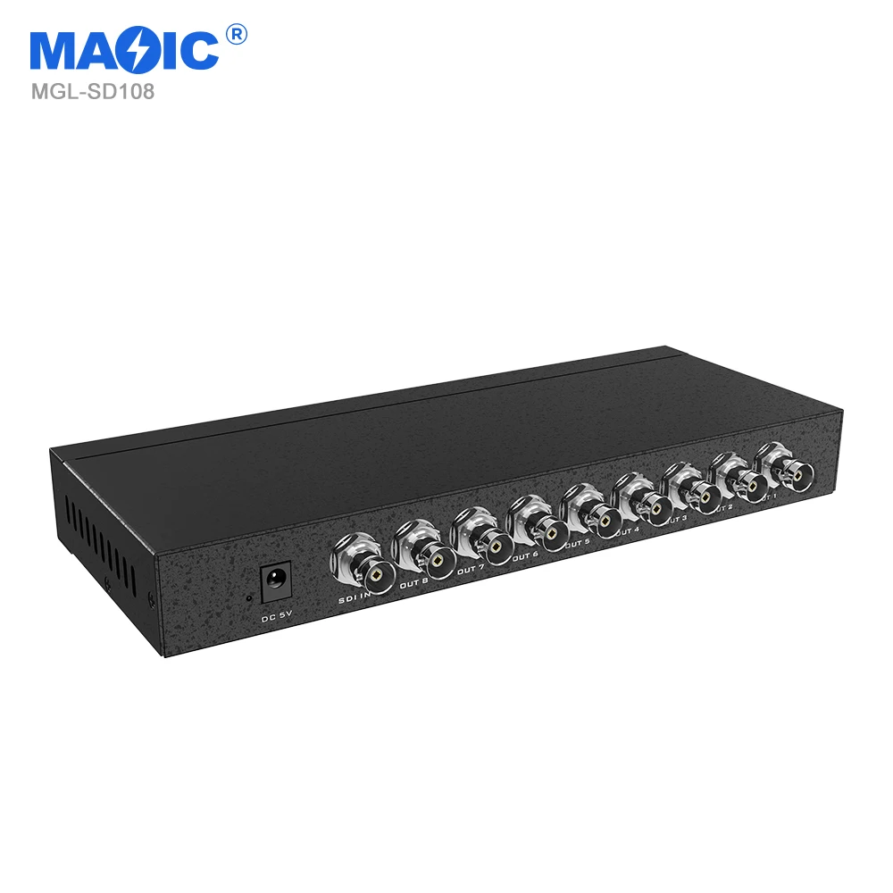 

High Quality 1X8 SDI Video Splitter and Converter 1080p 1 Input 8 Output SDI Monitor Distribution Splitter Support SD/HD/3G SDI