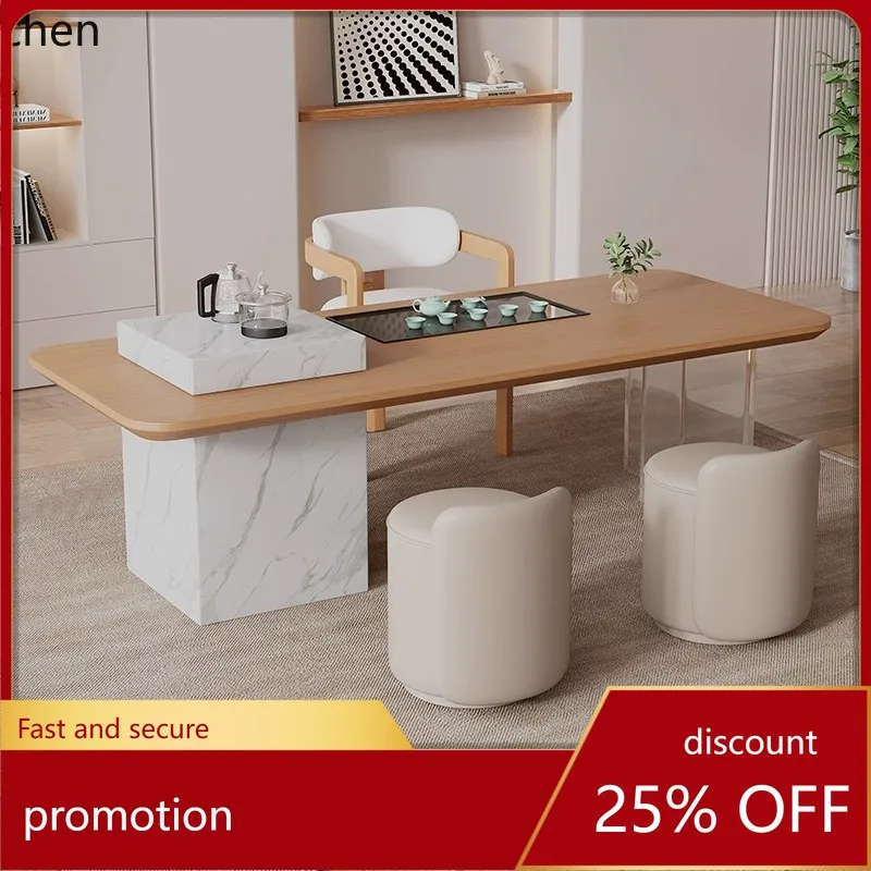 

HXL Tea Table and Chair Set High-End Cream Style Small Tea Table