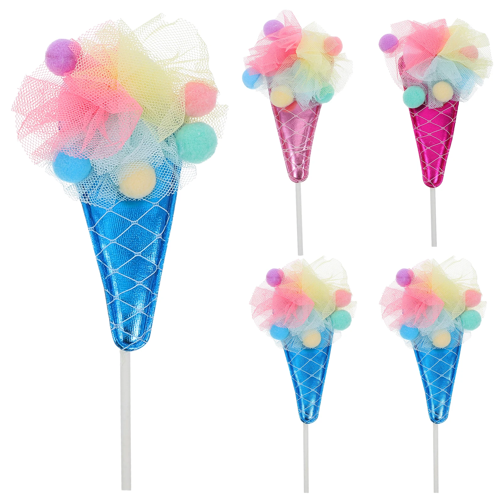 

5 Pcs Cake Decoration Insert Eco Friendly Cupcake Picks Baking Party Supplies Birthday Wedding Topper Ice Cream Dessert Cake