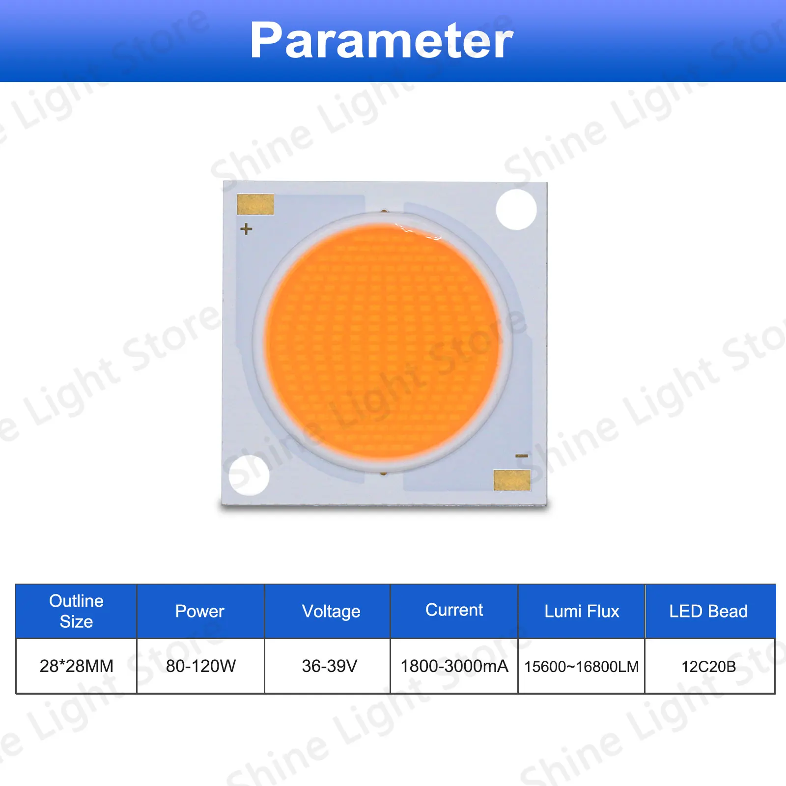 High Power 80W-120W COB LED Chip Spotlight Floodlight High Quality Bulb Board for Lighting Highlight