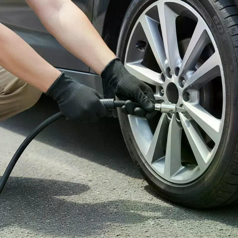 Flexible Car Tire Air Pump Extension Hose Adapter Twist Style for Quick and Easy Tire Inflation Indoors