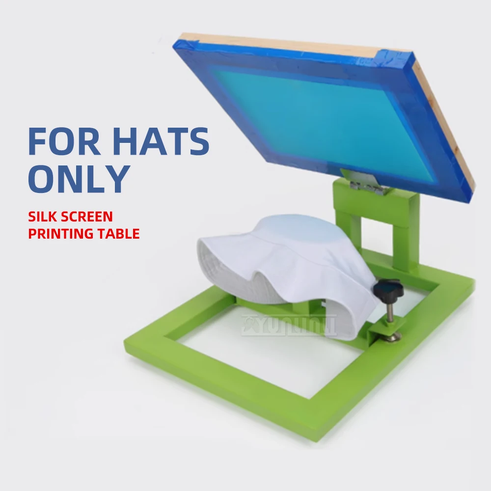

Advertising Hat Screen Printing Machine Fisherman Cap Printing Tool with Adjustable Height Table for Various Headwear