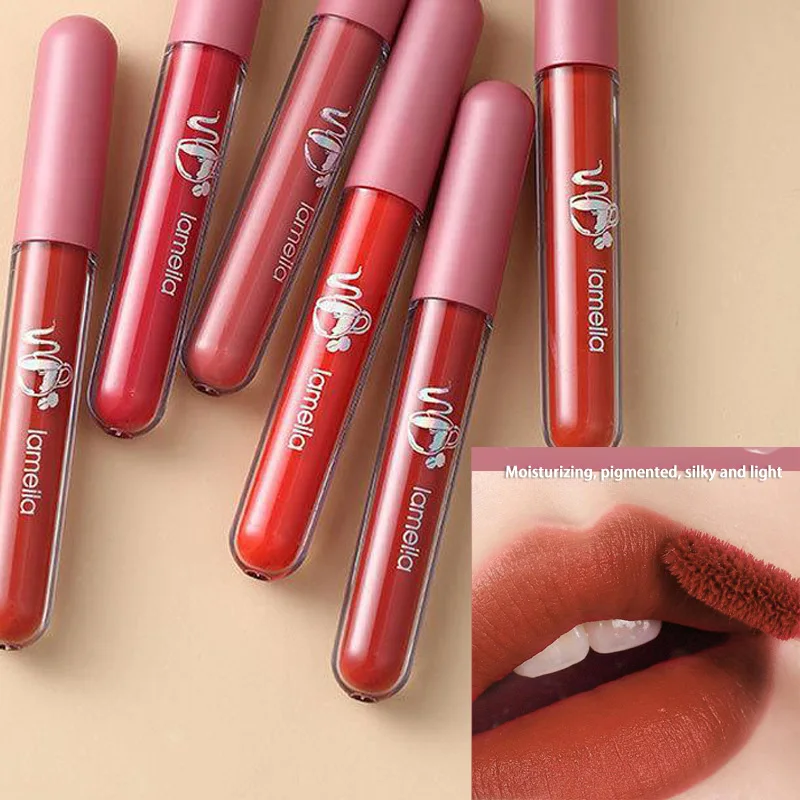 Silky Mist Lipstick Smooth Soft Matte Velvet Lip Mud Moisturing Not Easy Stick Cup Lasting Lip Glaze Lip Gloss Korean Cosmetic