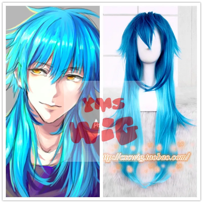 

Japan Game Dramatical Murder Cosplay Seragaki Aoba Wig DMMD Seragaki Aoba Role Play Blue Gradient Hair Wig Costumes Accessories