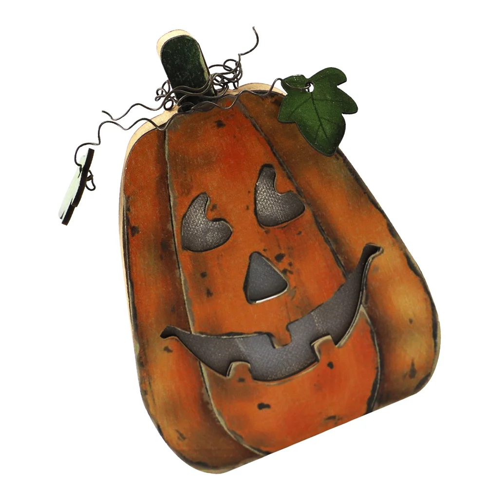 

Calendar Pumpkin Lantern Ornament Decor LED Wall Lights Wooden Flame Effect Delicate