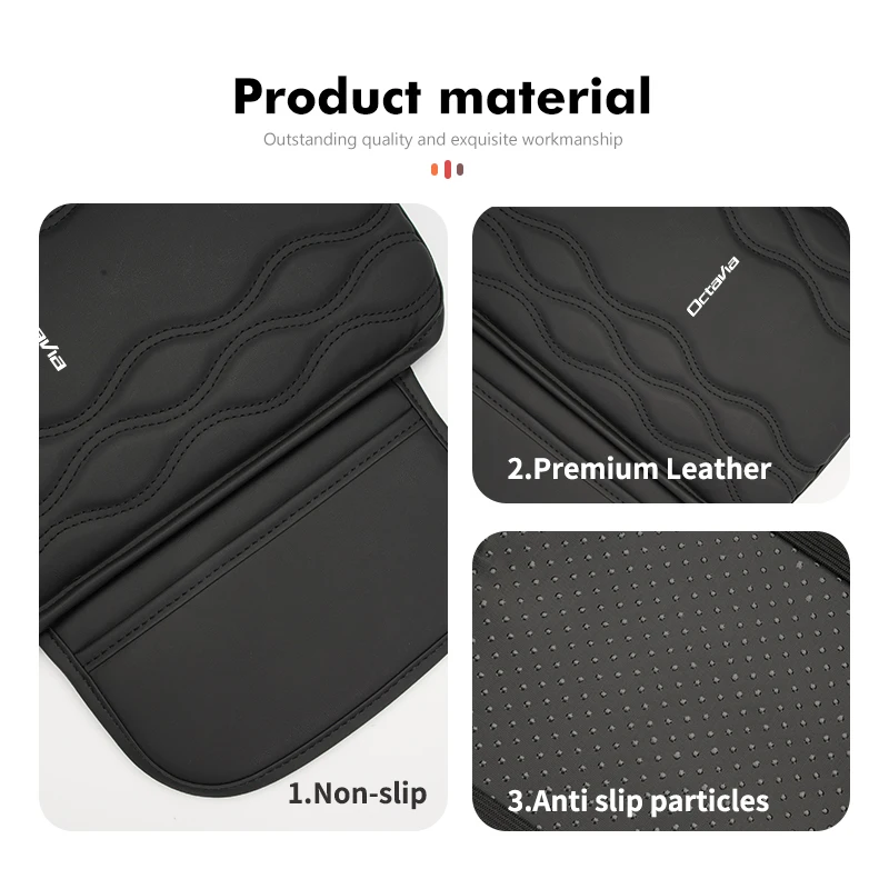 Car Center Console Armrest Storage Box Protector Pad For Skoda Octavia 2 3 Rapid Kodiaq Karoq Fabia Kamiq Superb view 2