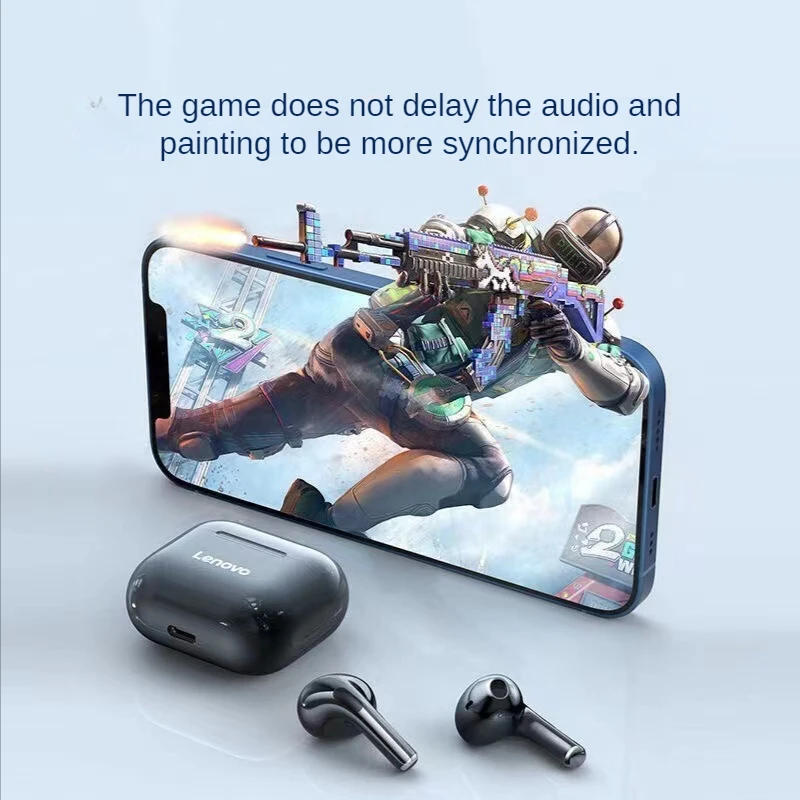 Originele Lenovo Lp40 5PCS 10PCS Bluetooth Headset 5.0 Semi-in-ear meeslepende audio hi-fi TWS microfoon touch control