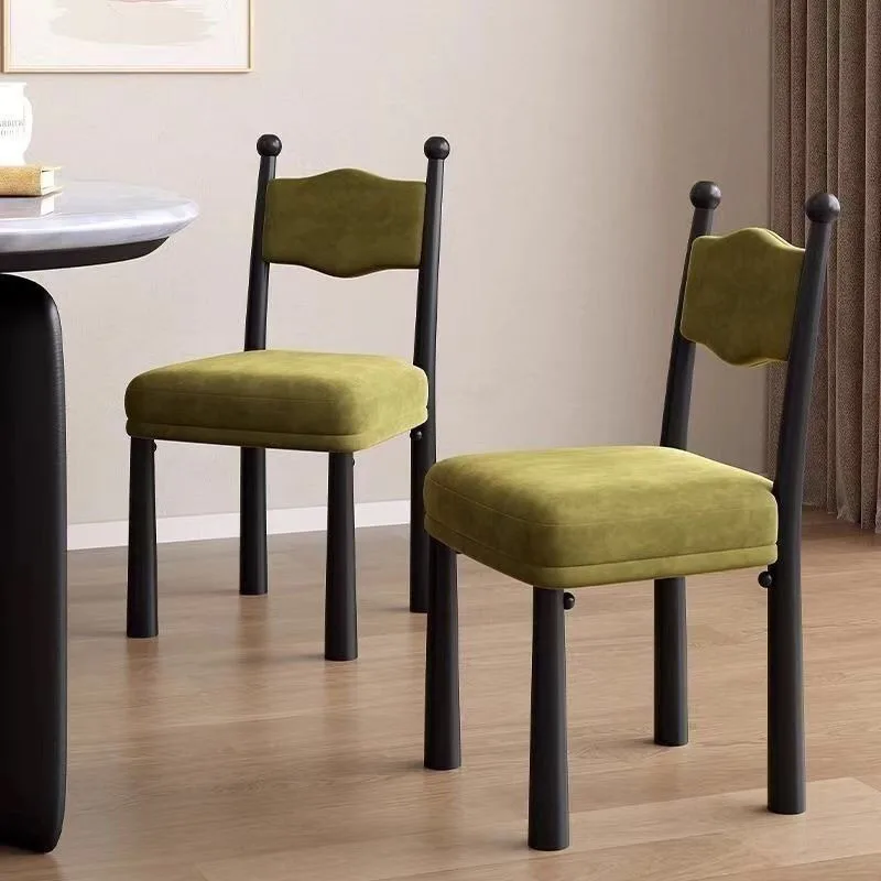 Kursi makan kayu solid, kursi desainer retro