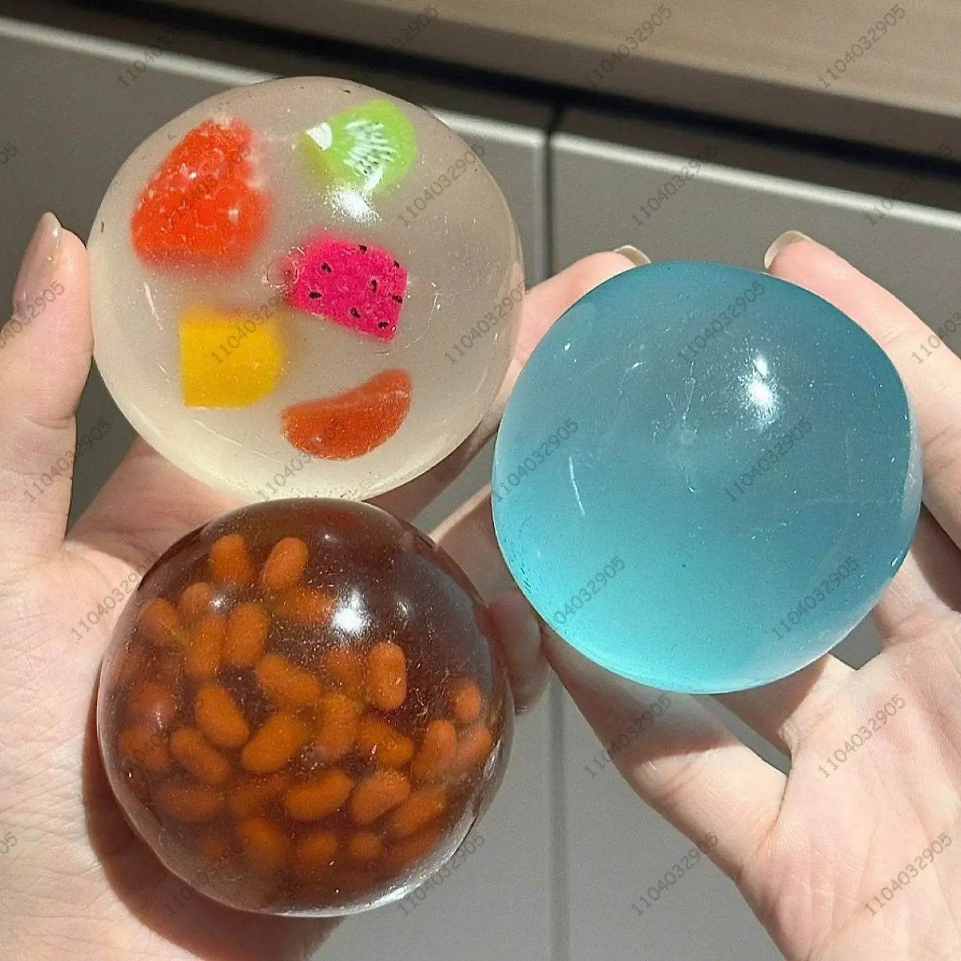 Coconut Oil Stress Ball Clear Squeeze Ball Mochi Squishy Toys ASMR Sensory Anti Stress Fidget Toys for Adults Hand Exercise