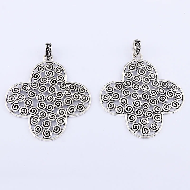 Spiral Vortex Large Pendant Leopard Pattern Rope Chain Chunky Necklace Jewelry Tribal Necklace For All Seasons Wear, 1 Piece