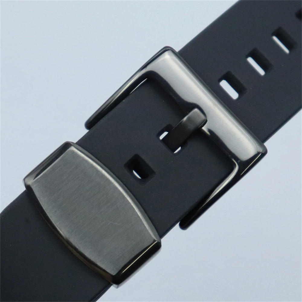 สายซิลิโคน18มม. 20มม. 22มม. สำหรับสาย SPR009 Seiko พร้อมสายรัดข้อมือเหล็ก