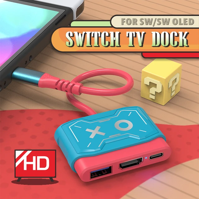 Nintendo Switch用ドック,ポータブルドッキングステーション,USB c〜4k,HDMI互換,USB 3.0,充電器 -  AliExpress