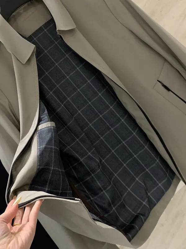 High-End Executive Series Windproof Water-Resistant Anti-Wrinkle Spring Men's Business Casual  Color Collar Jacket Coat