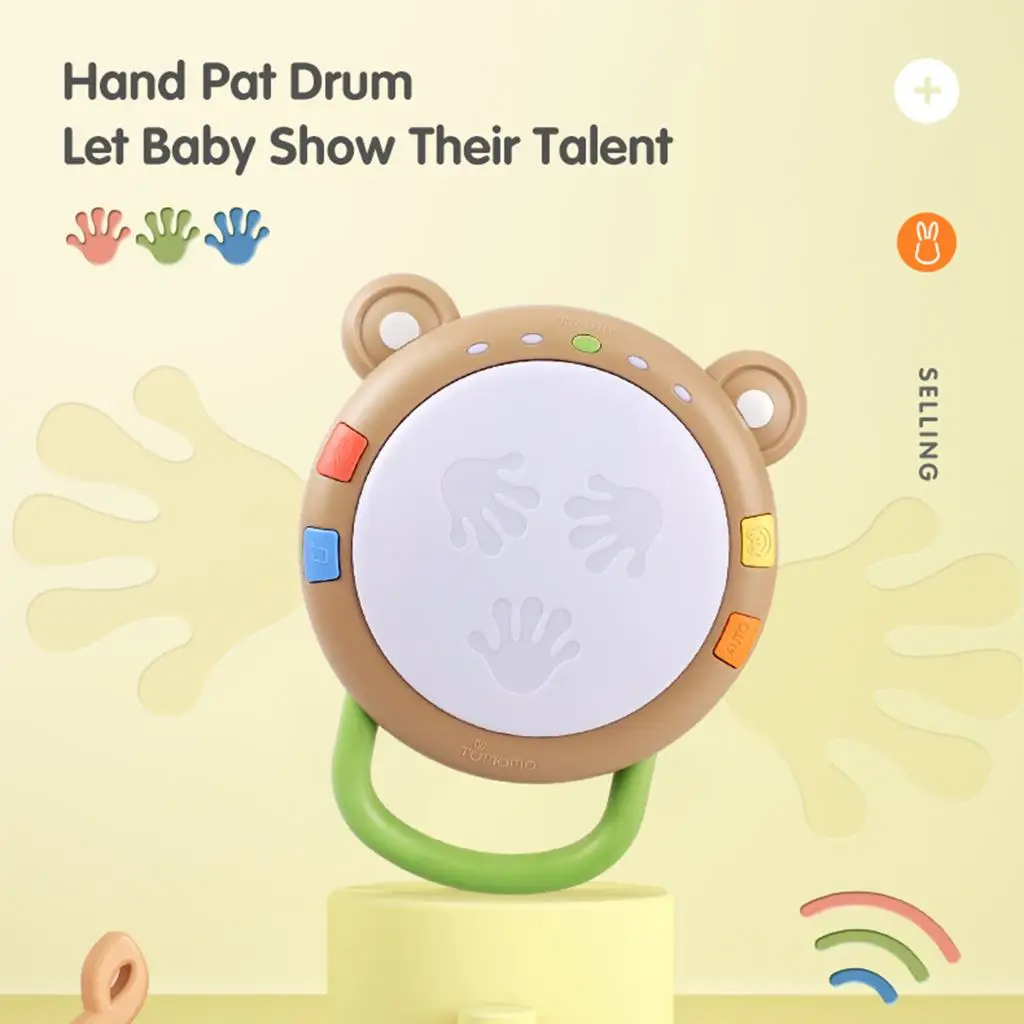 المحمولة الرضع طبلة يدوية قرع فوز أداة اللعب إيقاع الصوت