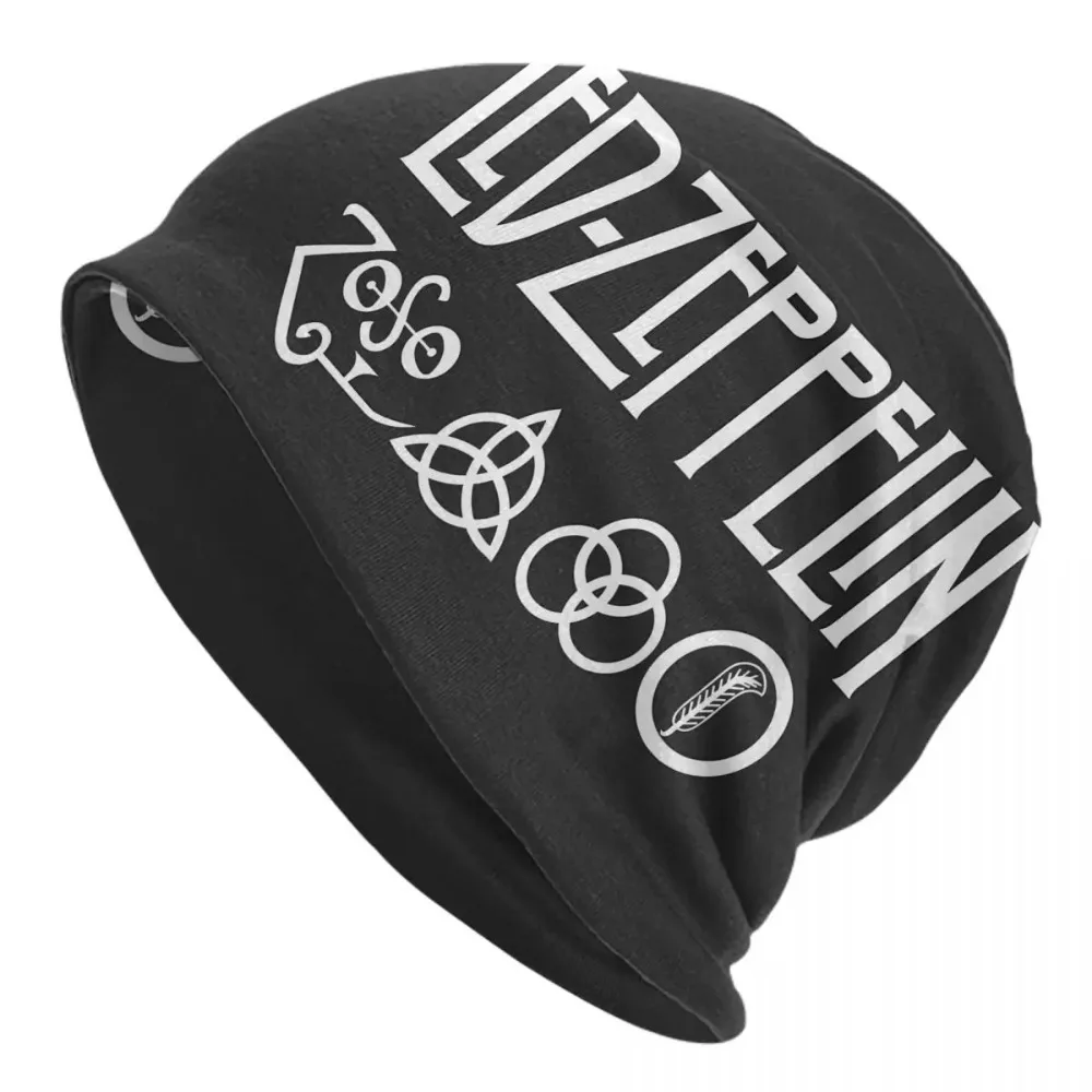 L-Leds Bonnet Hats Z-ZePPelins Band Logo Skullies Beanies Men Women Funny Head Wrap Beanie Hats Spring Kpop Printed Caps