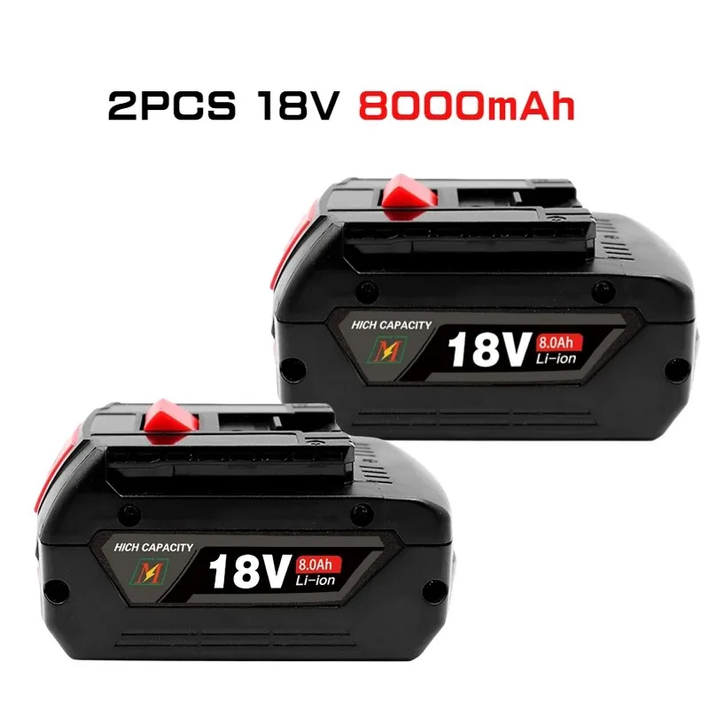 

18V Rechargeable Power Tool Battery 8000AH For Bosch BAT609 BAT609G BAT618 BAT618G