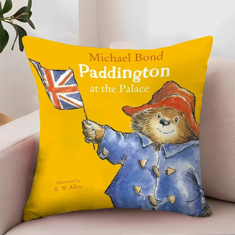 Covers for Bed Pillows Cute Bear Paddington in British Style Pillowcase 45*45 Home Decoration Decorative Pillow Cover 45x45