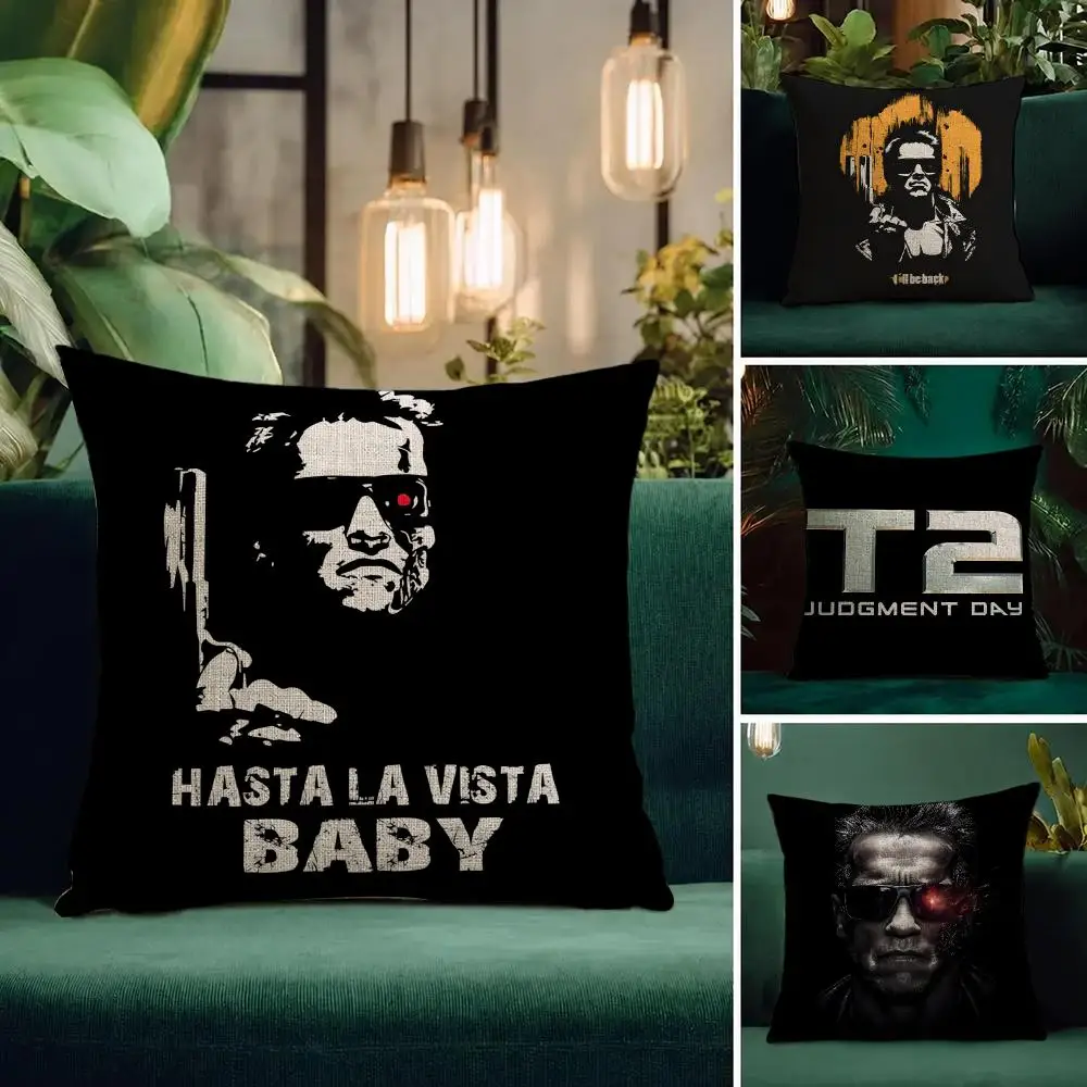 Movie Terminator Cushion Cover Natural Linen Pillowcase Set All-in-One Decor Cushion Cover for Sofa Bedroom Chair