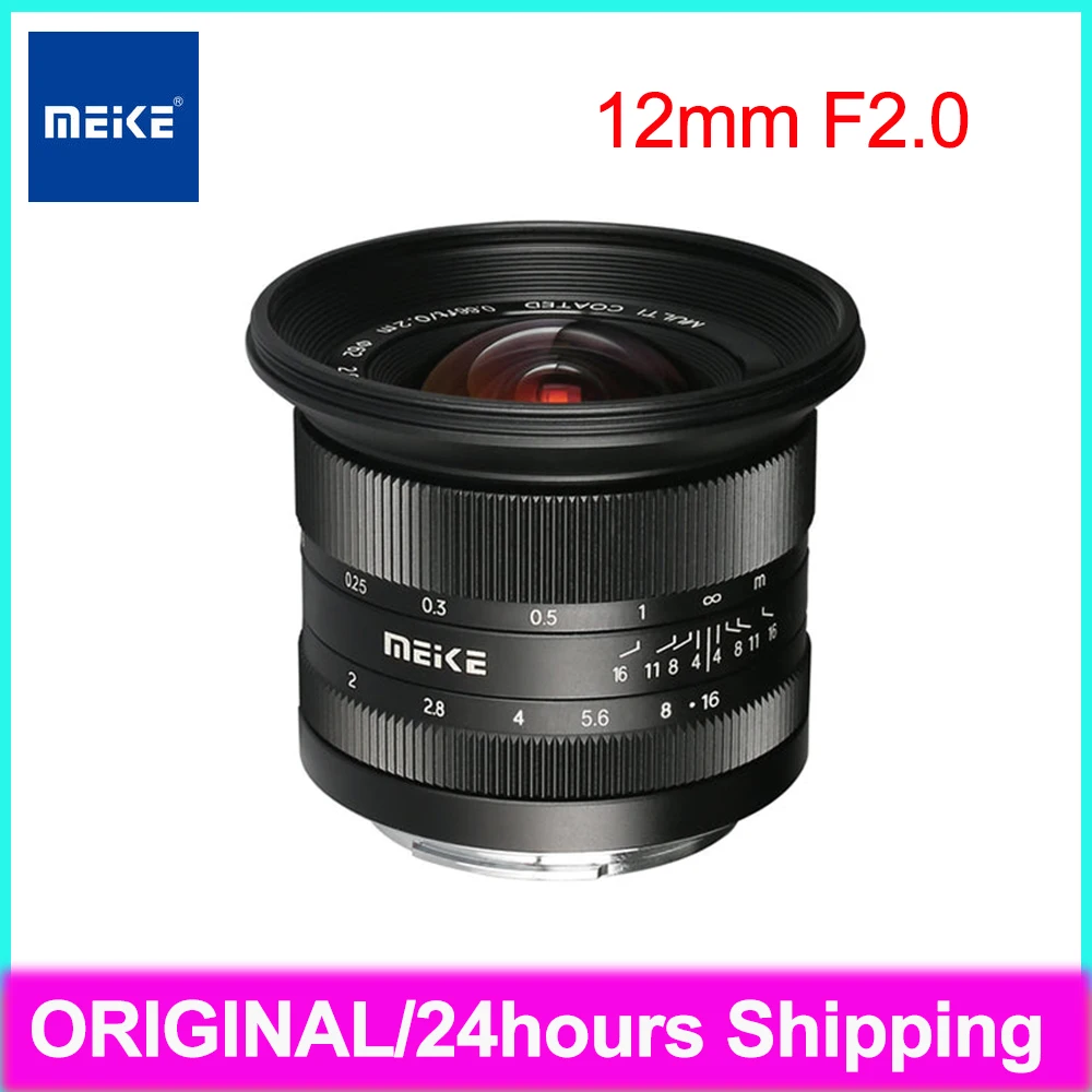 Meke 12mm F2.0 APS-C Manual Ultra Wide Angle Fixed Lens for Sony E Fujifilm X Panasonic Olympus M43 Mount Mirrorless Cameras