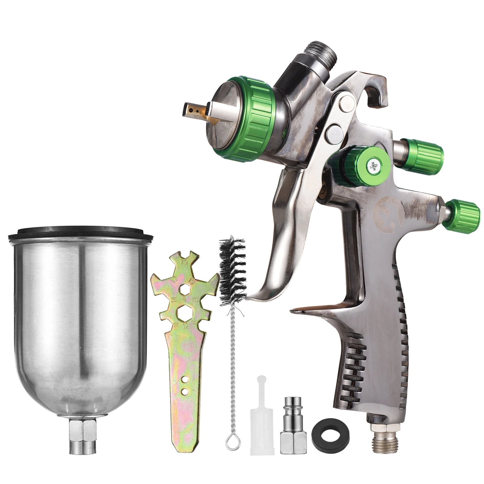 

LVLP Gravity Feed Air Spray Mini Paint Spraying Kit 1.3/1.4mm Nozzle 600ml Air Paint Sprayer for Painting Car Furniture Wall