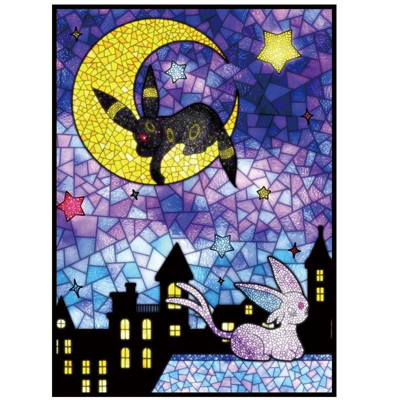 

60 шт./компл. рукава для карт Pokemon Umbreon, аниме Sylveon, цветное окно, стиль PTCG, чехол для карт 66*91 мм