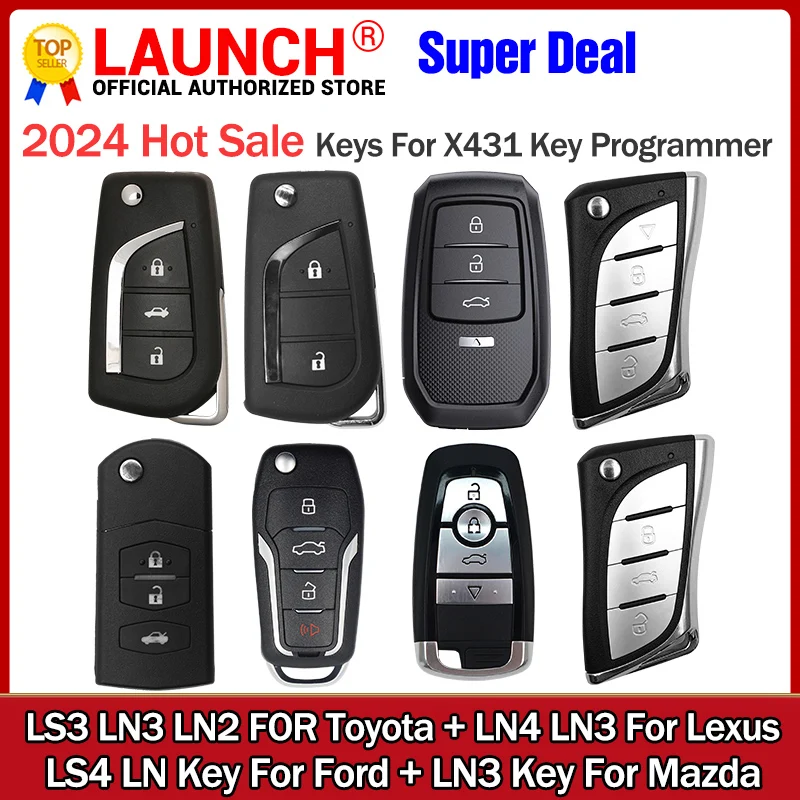 LAUNCH Keys LN3 LN2 LK3 LS3 For Toyota LN4 LN3 For Lexus LN LS4 For Ford LN3 For Mazda works for X431 KEY PROGRAMMER