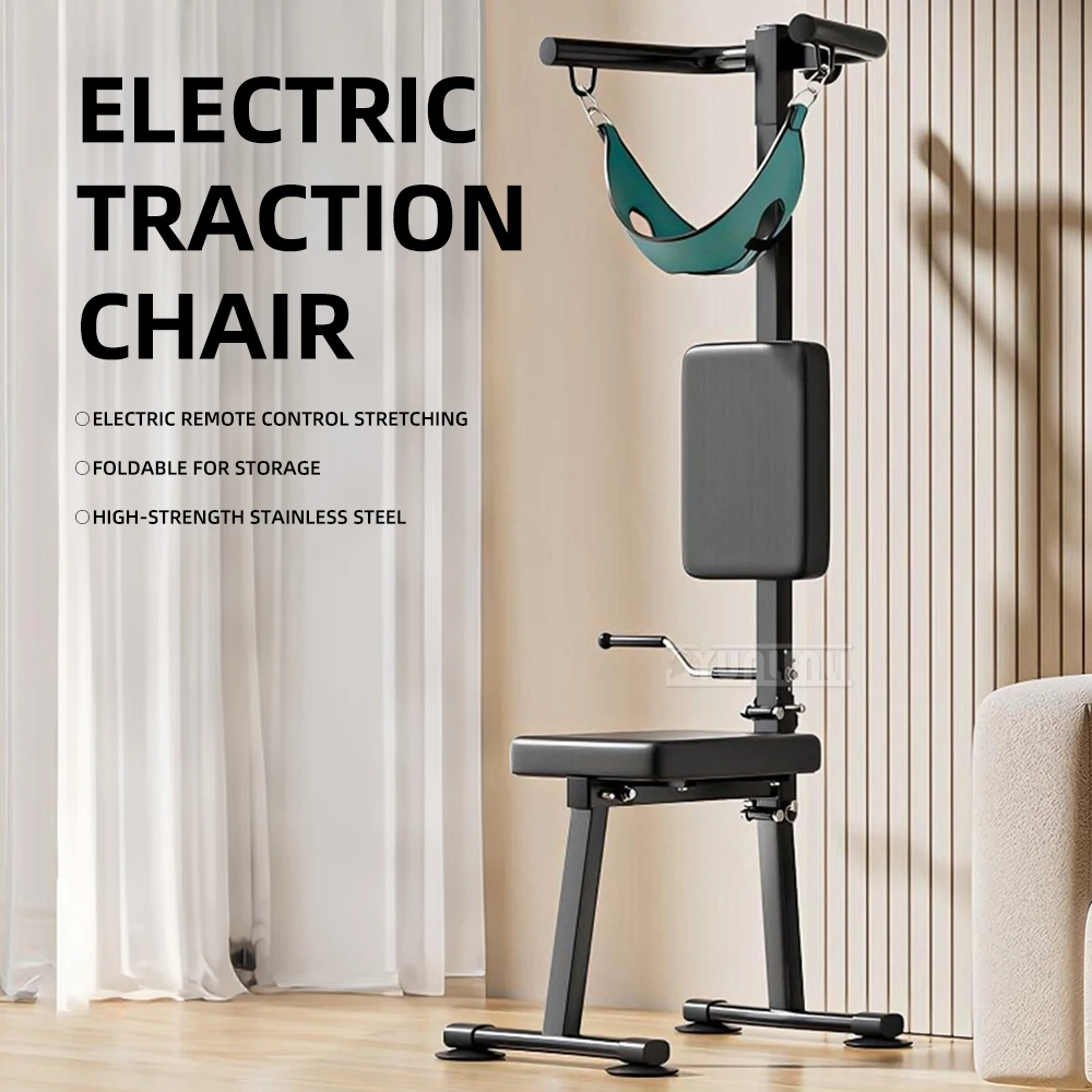 High QualityElectric Cervical Traction Chair Stretcher Head-Up Neck Traction Device Inversion Stool Corrector