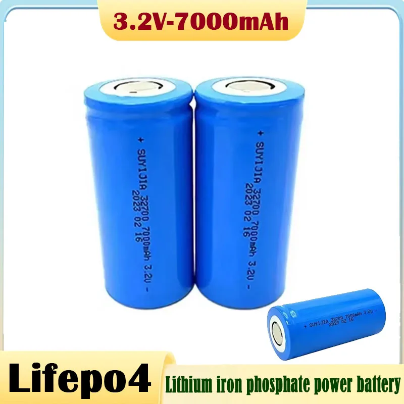 New 32700 7000mAh Lifepo4 Rechargeable Battery 3.2V Professional Lithium Iron Phosphate Power Battery DIY Solar Electric Bicycle