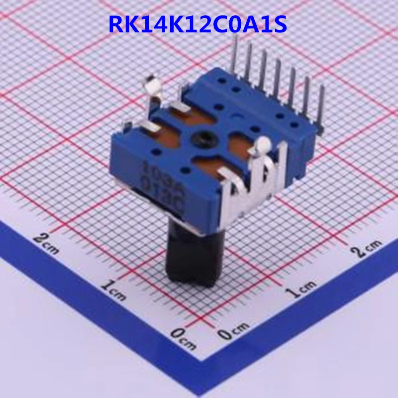 5PCS 100% Original RK14K12C0A1S Potentiometer RK14K Dual-Linked Volumen 7 Pin Zentrale Positionierung Keine A10K Lange Welle 20mm