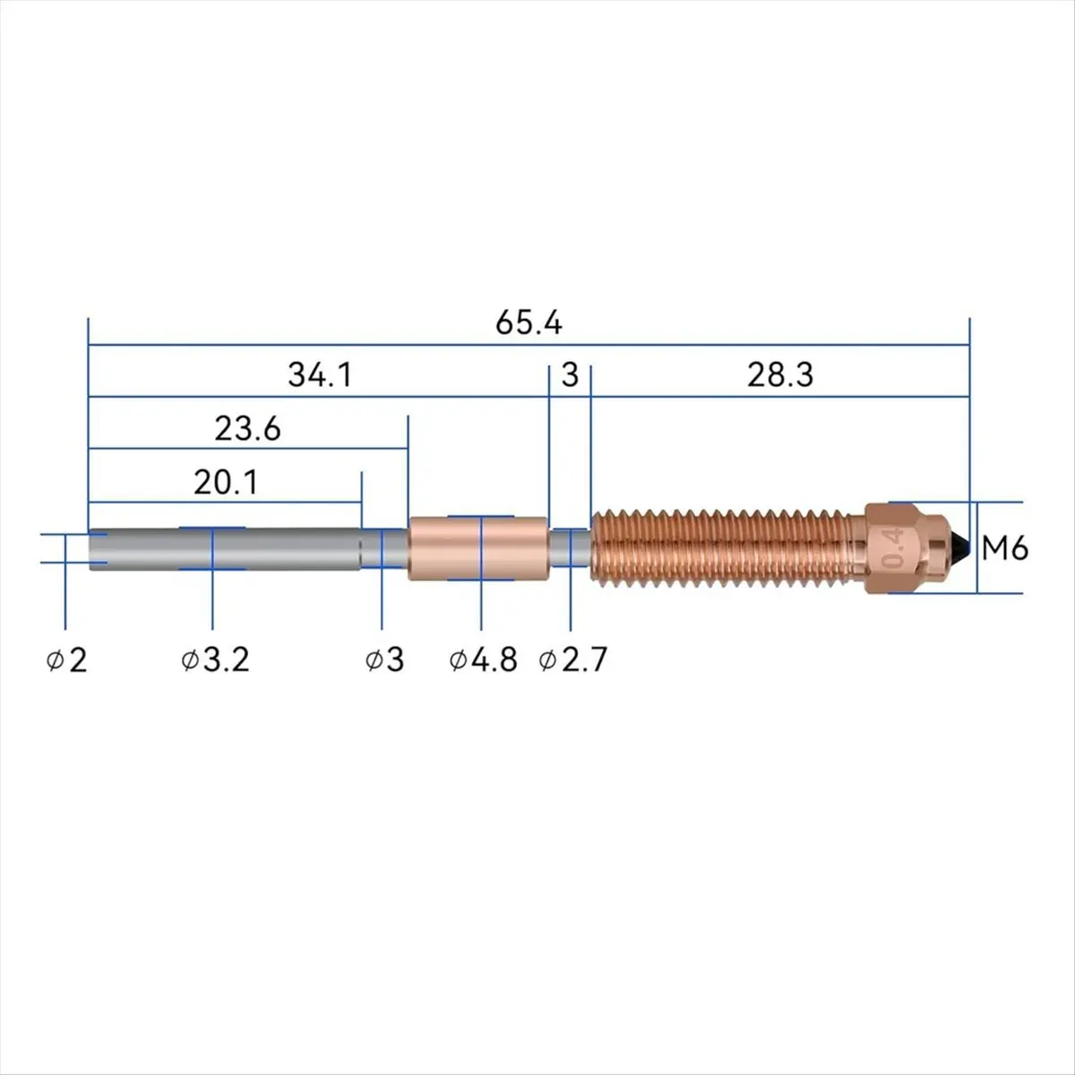ABJS K1C Quick-Swap Nozzle Kit for K1 Max K1C Ender3 V3 Swift Installation High- Printing Upgraded Hotend Nozzle