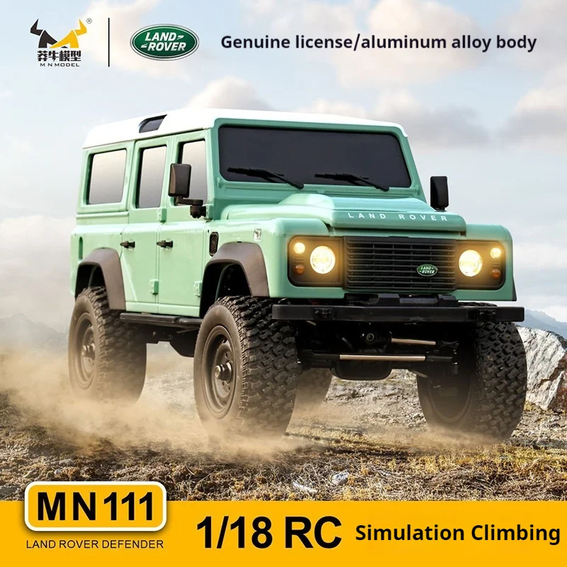 MN-111 50-Minute Endurance Four-Wheel Drive Simulation Climbing Car Land Rover Defender Model Car 1:18 Remote Control Car Toy