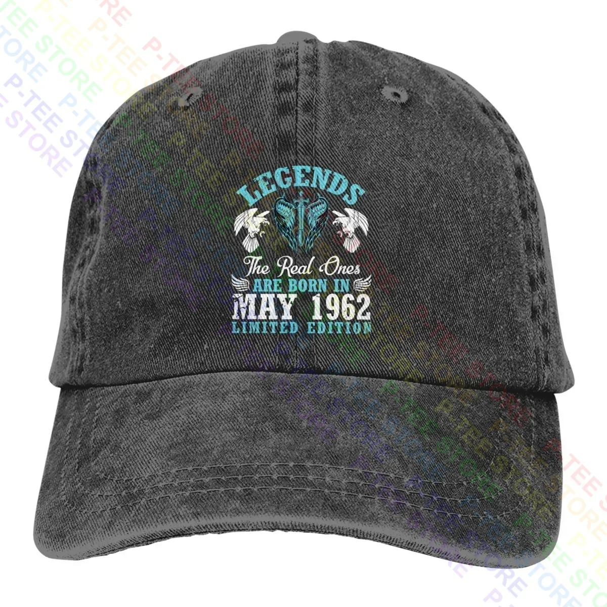 Legends The Real Ones Are Born In May 1962 Limited Edition Washed Denim Baseball Cap Trucker Hats Fashion