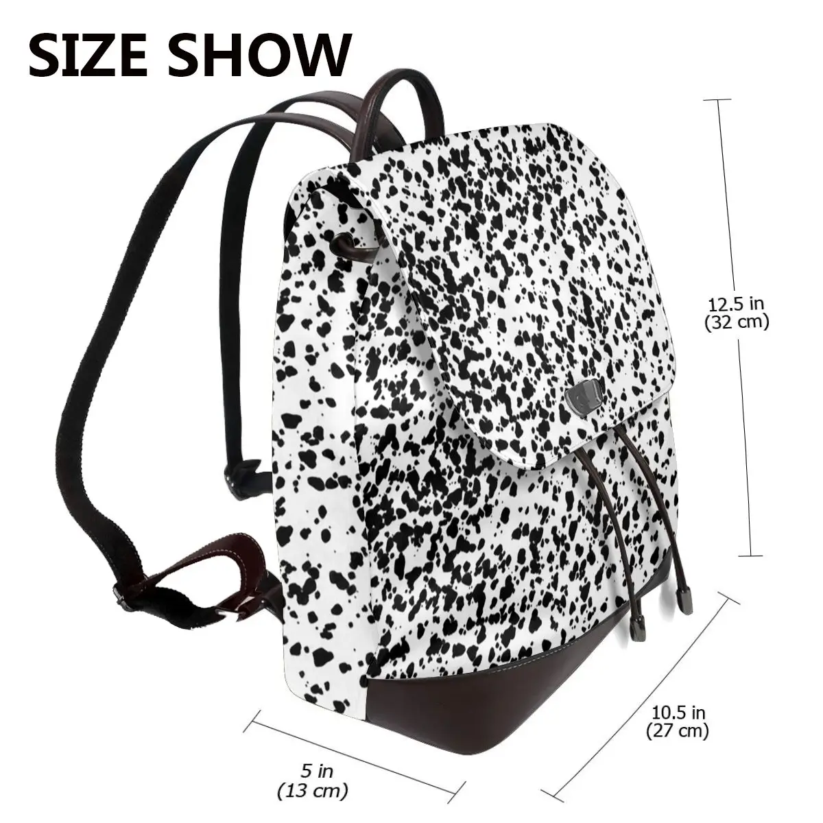 Dalmatian Dog Texture Bookbag School Student Bags Hiking Travel Daypack for Women Fashion Derma Backpack