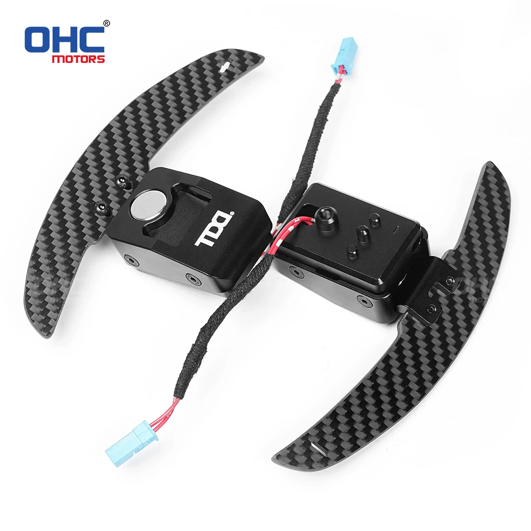 OHC ألياف الكربون اللامعة المغناطيسي عجلة القيادة مجداف المبدلات لسيارات BMW 1-4 سلسلة f20 f21 f30 f22 f80 g20 g30 g80