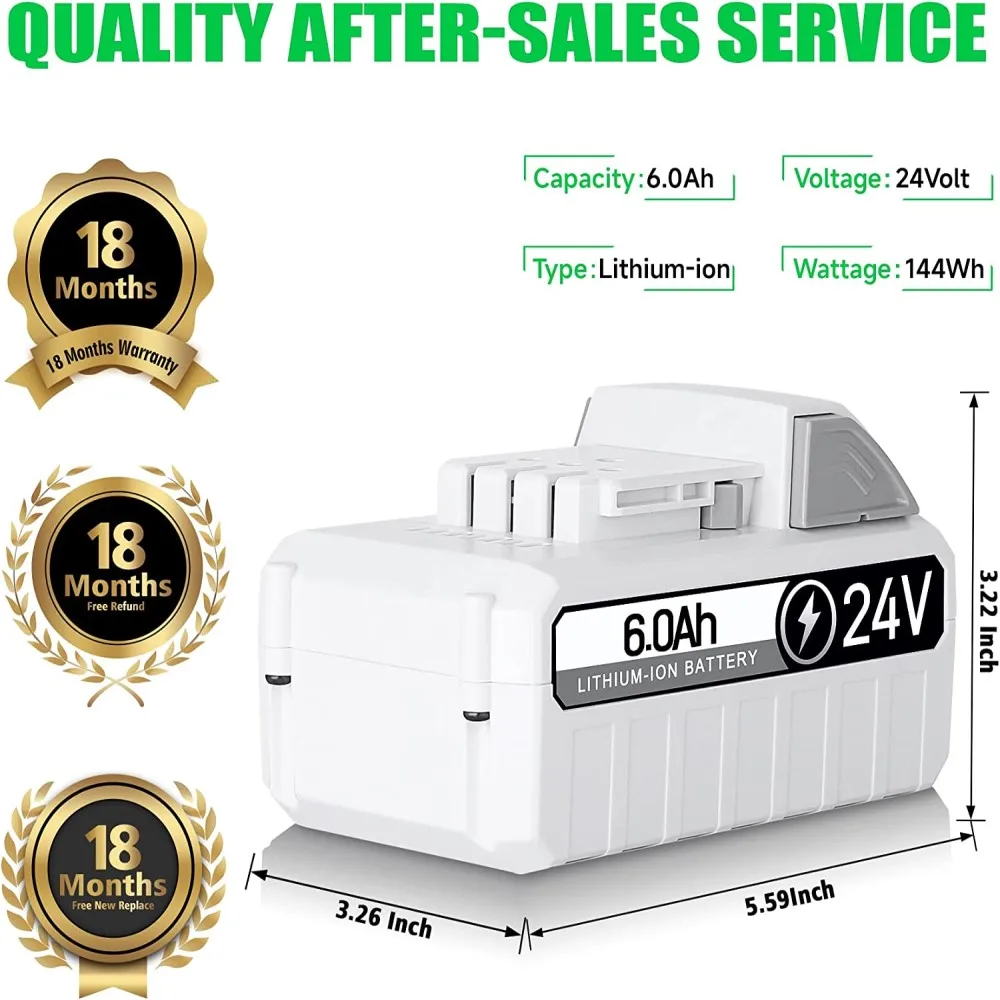 استبدال البطارية ل سنو جو ، 24 فولت ، 6000mAh ، صن جو ، سلسلة بطارية ليثيوم أيون ، 24BAT-LTX ، LTW ، LTE ، LT ، ecoشارب برو ، جديد