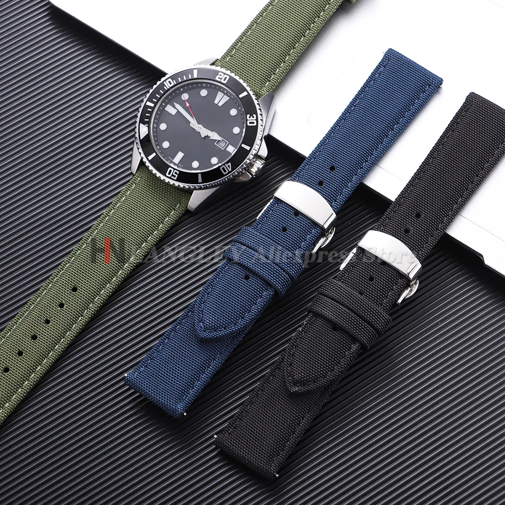 Быстросъемный ремешок для часов из парусной ткани 20 мм 22 мм для Huawei Watch GT5/GT4 46 мм, двусторонняя нейлоновая пряжка-бабочка, удобный браслет