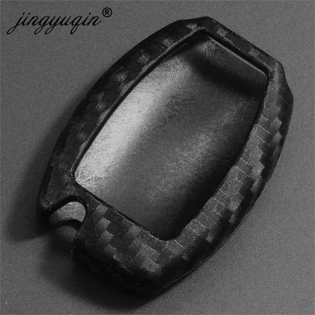 jingyuqin Carbon Men Car Key Bag Case For Mercedes Benz BGA AMG W203 W210 W211 W124 W202 W204 W205 W212 W176 Silicone Cover