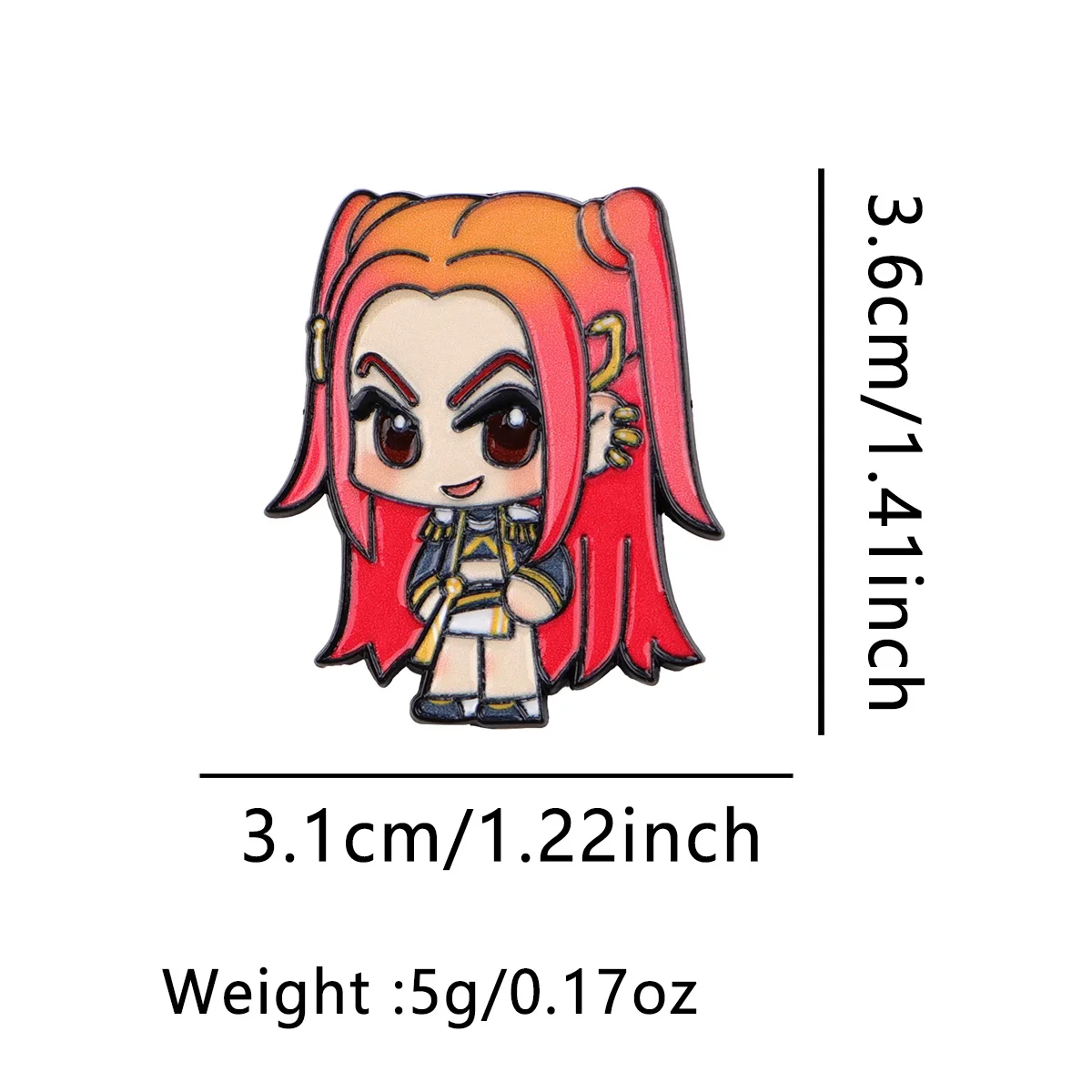 Niedliche Musik Anime Mädchen Metallabzeichen Emaille Pin Brosche für Kleidung Schmuck Anstecknadeln auf Taschen Rucksack Modeaccessoires